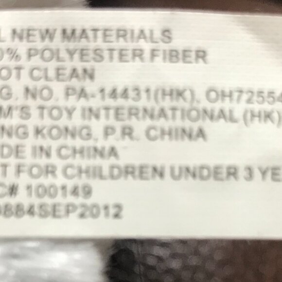 Tom's Toy International LTD 18 " tall white bear with pink sweatshirt. - Picture 8 of 8